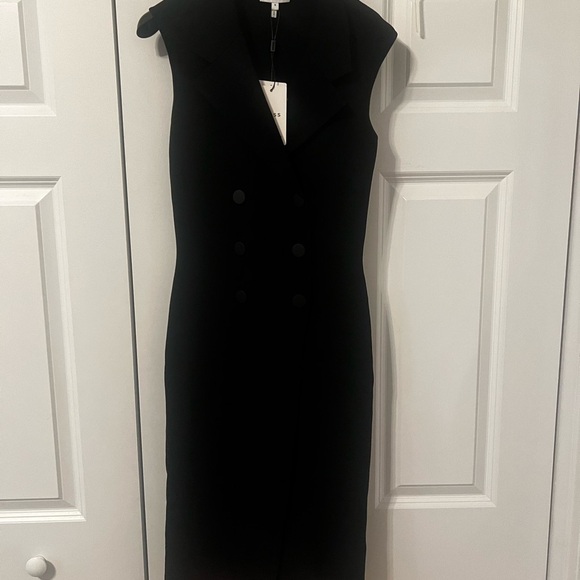 Reiss Womens Milena Knit Tuxedo Dress Sleeveless NWT - Picture 3 of 11